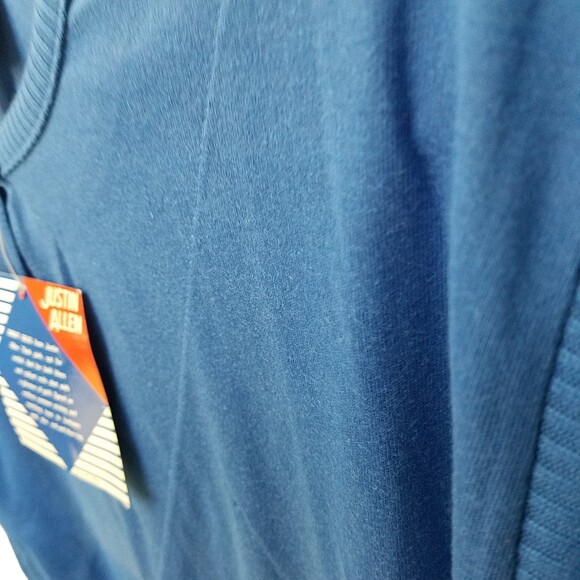 Justin Allen Womens Sz 42 Blue Solid Short Sleeve T-Shirt - Picture 5 of 10